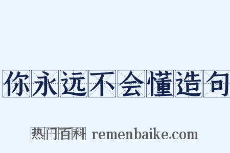 你永远不会懂造句是什么意思的图片